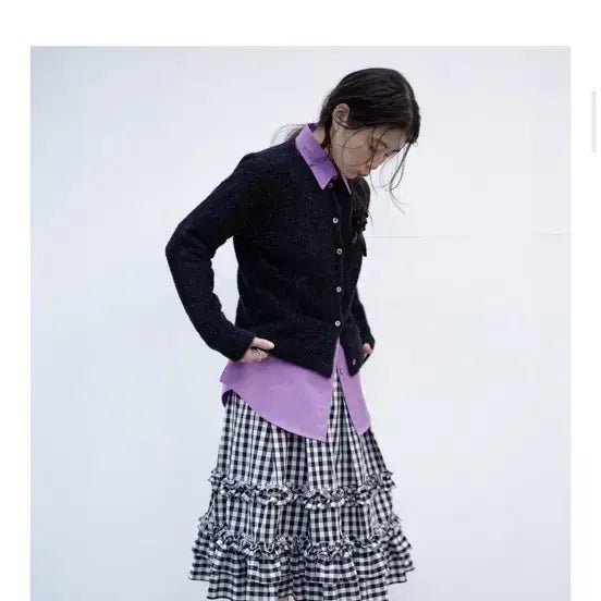 [BUNJANG] Saenggin Studio Check Frill Skirt / 생긴스튜디오 체크프릴스커트
