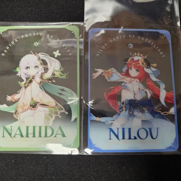 [BUNJANG] Genshin Impact Nahida Nilou Transparent Photocard Bundle Set / 원신 pc라운지 나히다 닐루 투명 포카 일괄