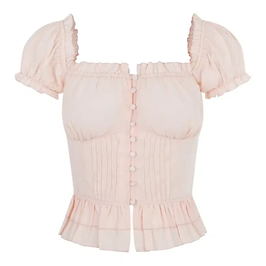 [BUNJANG] Pale Jade Jully Frill Button Blouse / (택O) 페일제이드 줄리 블라우스 Jully Frill Button BL