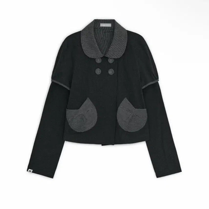 [BUNJANG] HugYourskin Round Jacket Black / 허그유어스킨 라운드 재킷 블랙