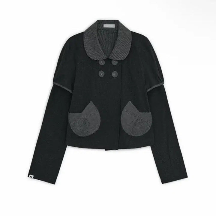 [BUNJANG] HugYourskin Round Jacket Black / 허그유어스킨 라운드 재킷 블랙