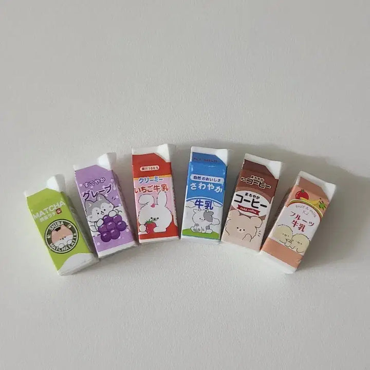 [BUNJANG] Milk Miniatures Set (6 Types) / 우유 미니어처