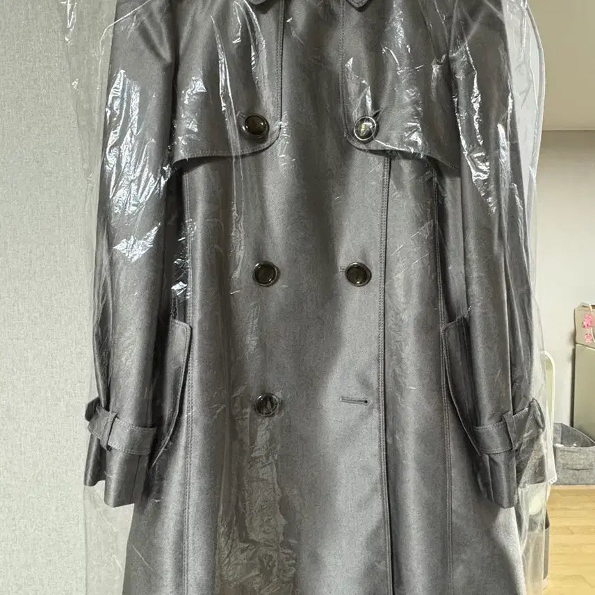 [BUNJANG] Minimum Reflex Gray Trench Coat (S) / 미니멈 리플렉스 그레이 트렌치코트 광택소재에 울안감있어서 따뜻함(S)