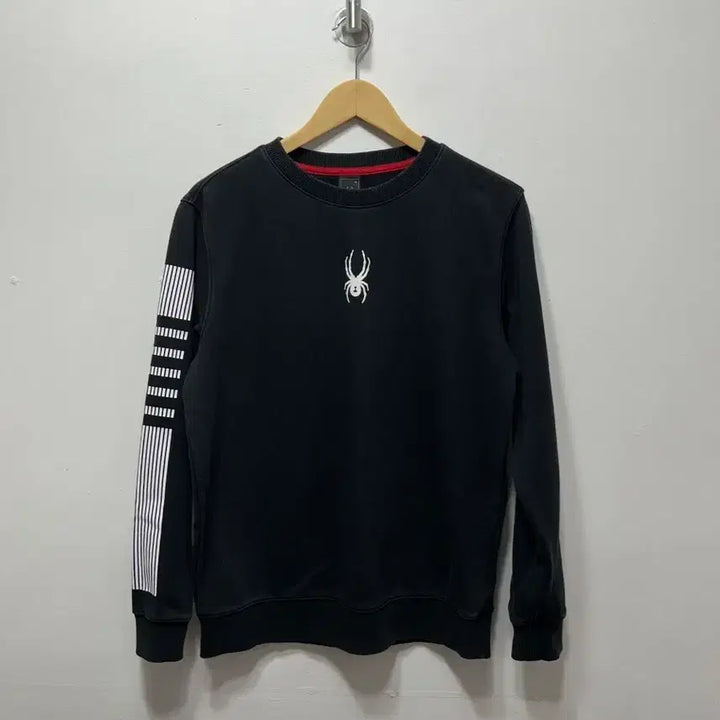 [BUNJANG] Spider Black Fleece Sweatshirt T-Shirt M / 스파이더 블랙 기모 맨투맨 티셔츠 M