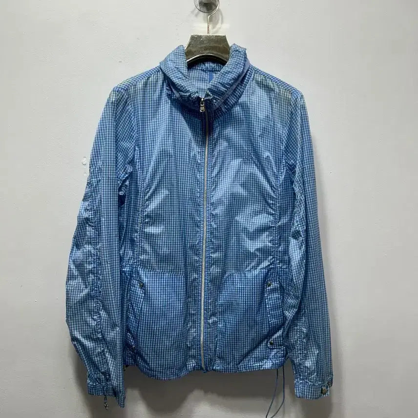 [BUNJANG] Beanpole Blue Check Windbreaker Jumper Size S / 빈폴 블루 체크 바람막이 점퍼 S