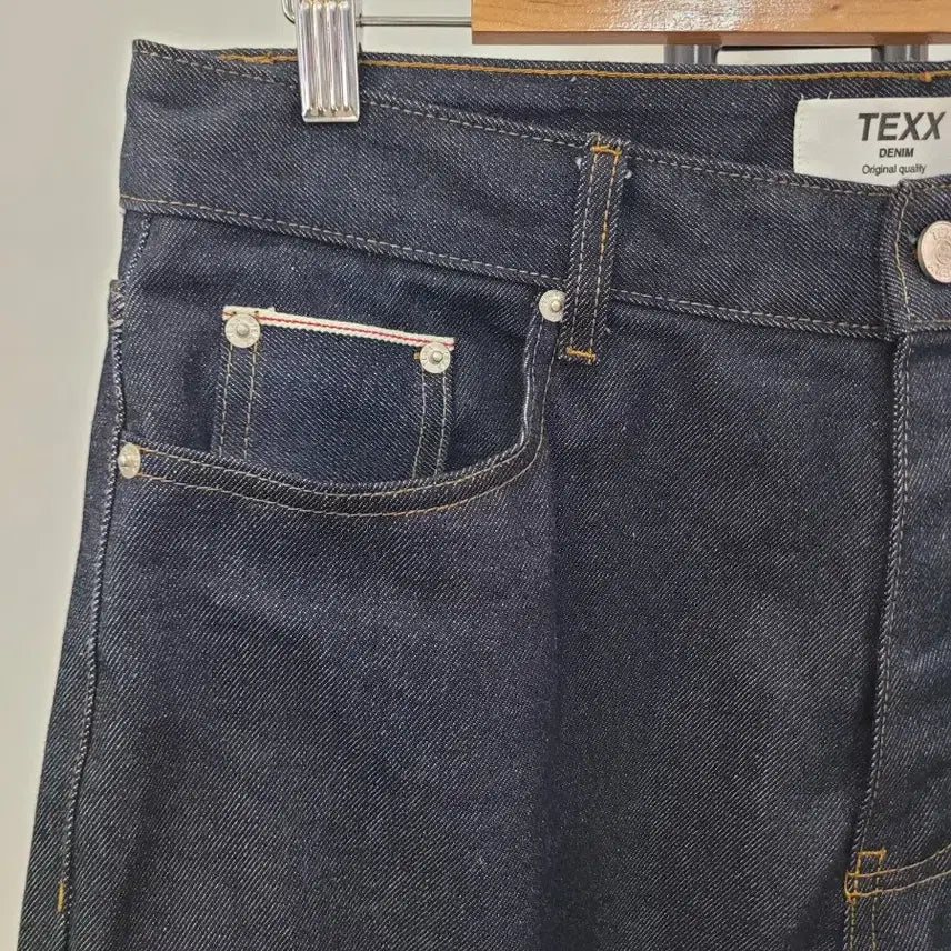 [BUNJANG] TEXX Raw Denim Wide Leg Pants / TEXX 텍스 와이드 생지 데님 팬츠 34사이즈
