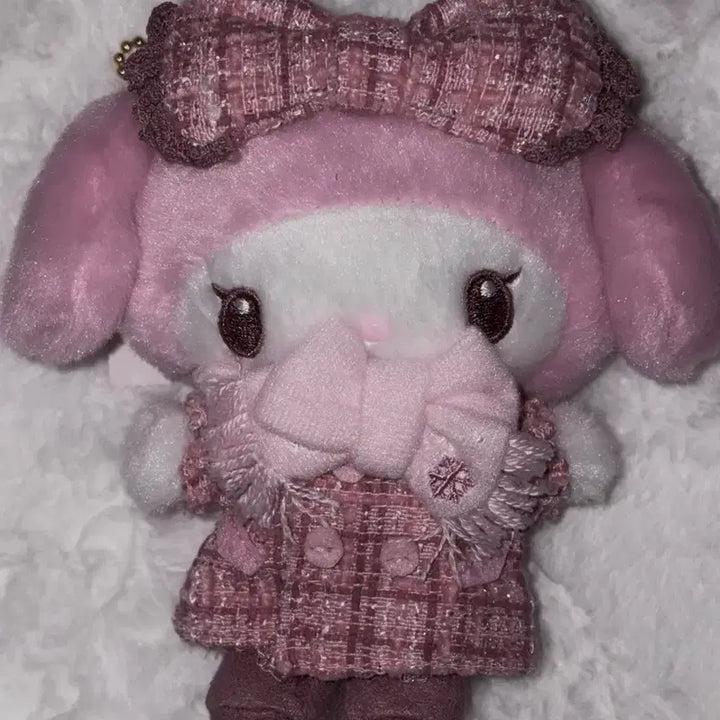 [BUNJANG] Sanrio My Melody Tweed Mascot Winter Fashion / 산리오 겨울 멋쟁이 트위드 마이멜로디 마스코트