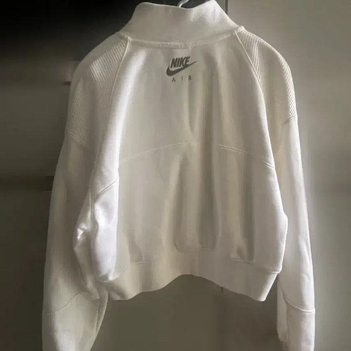 [BUNJANG] Nike AIR Cropped Half-Zip Training Top - White / 나이키 AIR 크롭 반집업 화이트