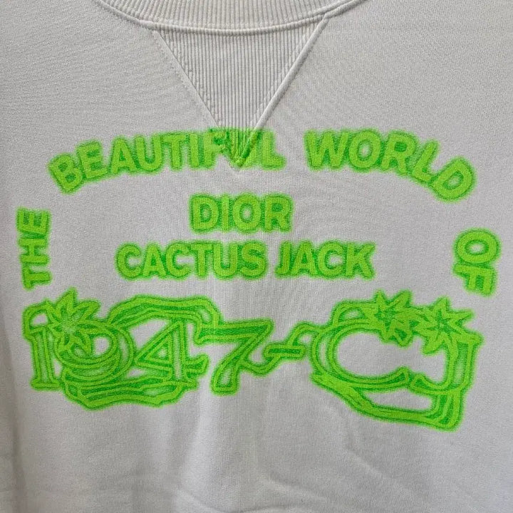 [BUNJANG] Dior Cactus Jack Collaboration Sweatshirt White Long Sleeve XL / [정품/새상품급/XL] 디올 캑터스잭 콜라보 맨투맨 화이트 긴팔티