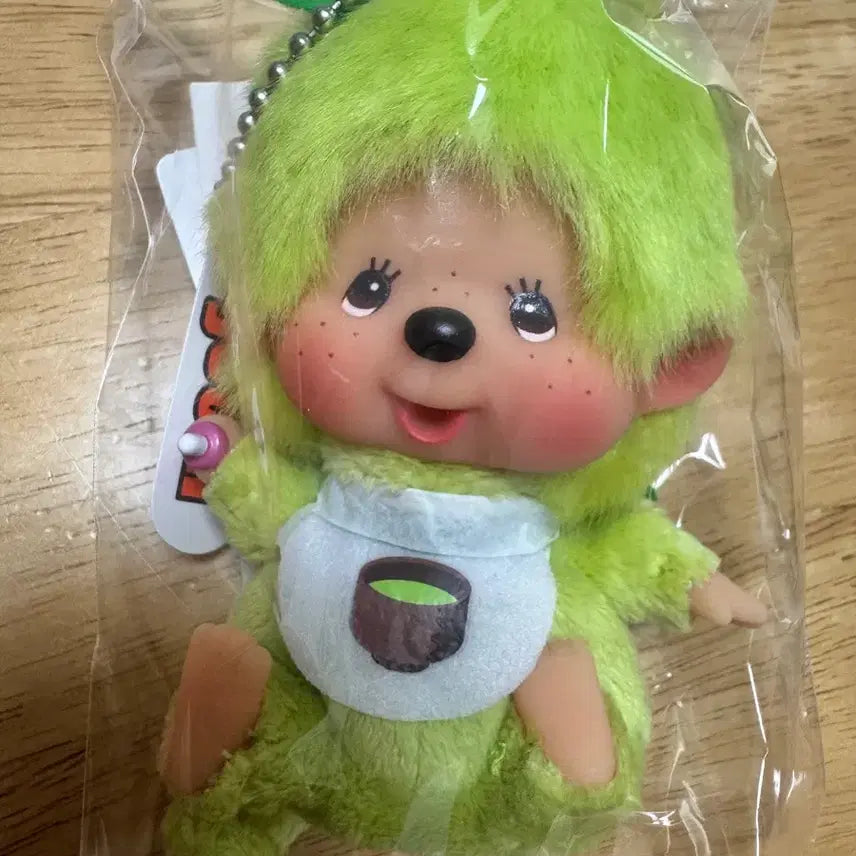 [BUNJANG] Green Tea Monchhichi Doll Keychain / 녹차 몬치치 인형 키체인 (에눌불가)