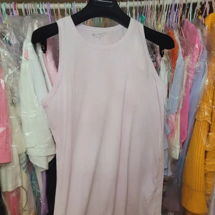 [BUNJANG] Athleta Pink Tank Top - Size M / 애슬레타 핑크 탱크탑 M사이즈