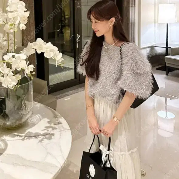 [BUNJANG] Bysini Twinkle Blouse (Gray) / [오늘만]바이씨니 트윙클블라우스 (그레이)