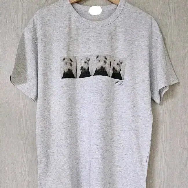 [BUNJANG] Boxy Fit Mélange T-Shirt / 박시핏 백멜 반팔티 새상품