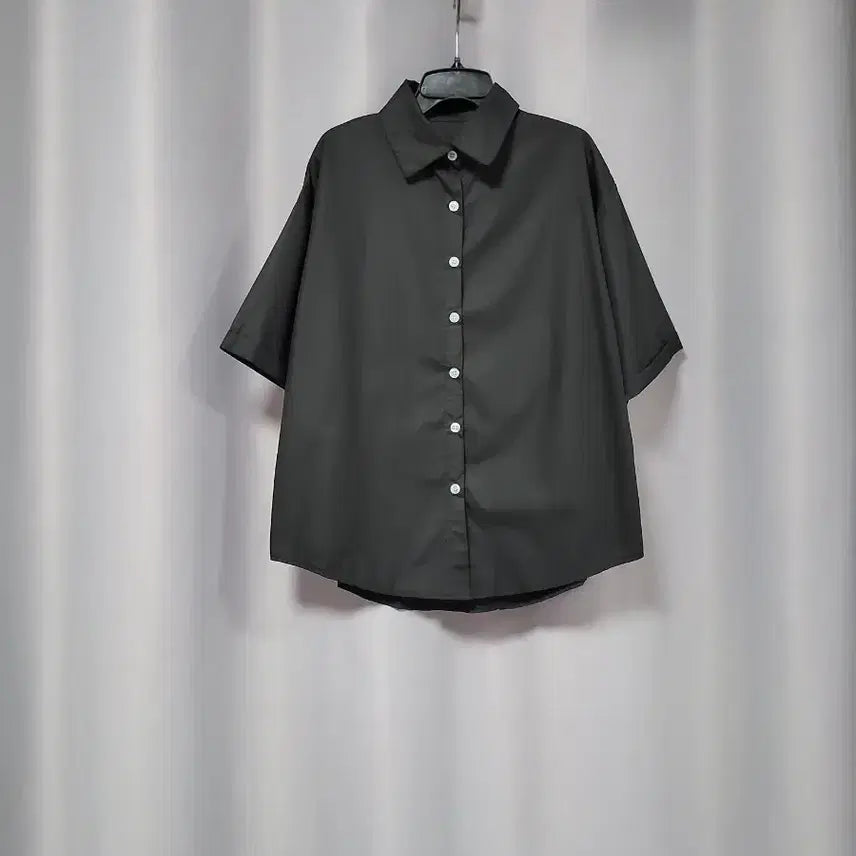 [BUNJANG] Loose Fit Black Shirt / 루즈핏 블랙 셔츠