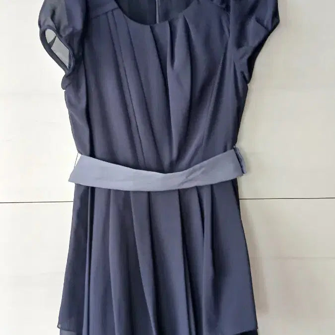 [BUNJANG] RYAN LIN Navy Chiffon Layered Dress / RYAN 린 네이비 쉬폰 레이어드 원피스 85-90-160