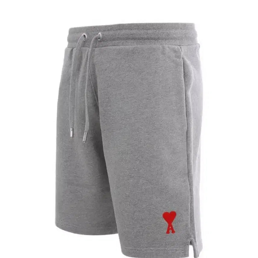 [BUNJANG] AMI Small Heart Logo Grey Cotton Shorts / 정품 아미 스몰하트 반바지