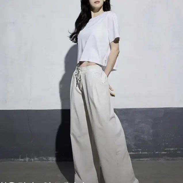 [BUNJANG] Andar Airest Wide Pants Size S (Short/Black) / 안다르 에어스트 와이드팬츠 S사이즈 (숏/블랙)