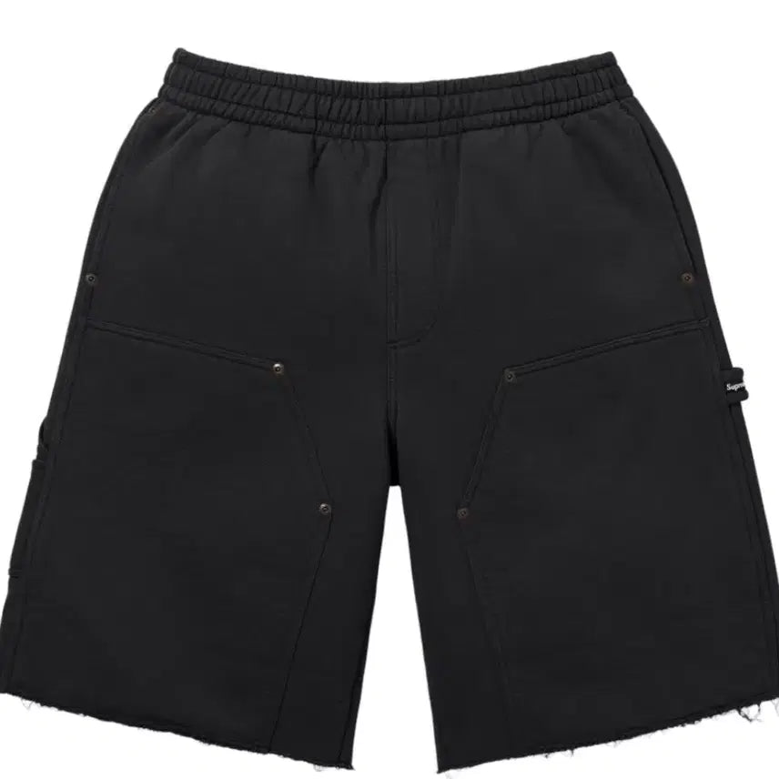 [BUNJANG] Supreme Double Knee Painter Sweatshorts Black 26SS / 슈프림 더블 니 페인터 스웨트쇼츠 블랙 - 26SS