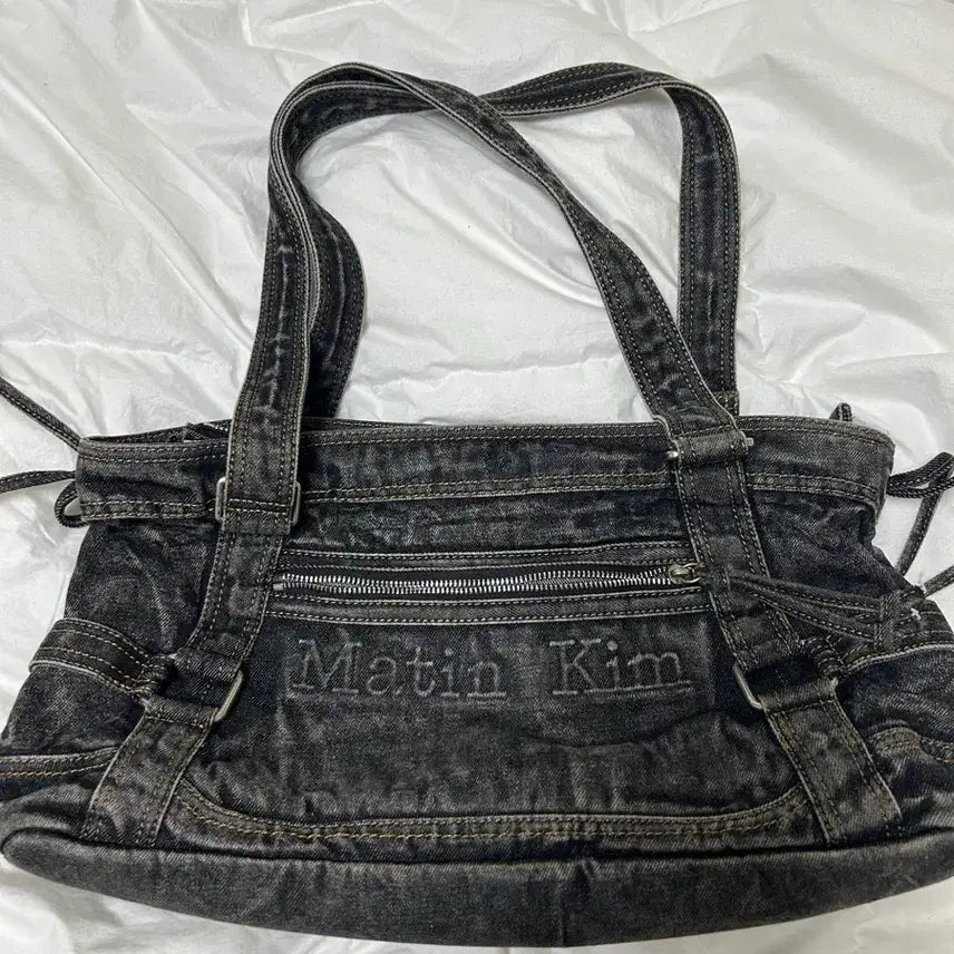 [BUNJANG] Matin Kim Washed Denim Shoulder Bag / 마뗑킴 가방