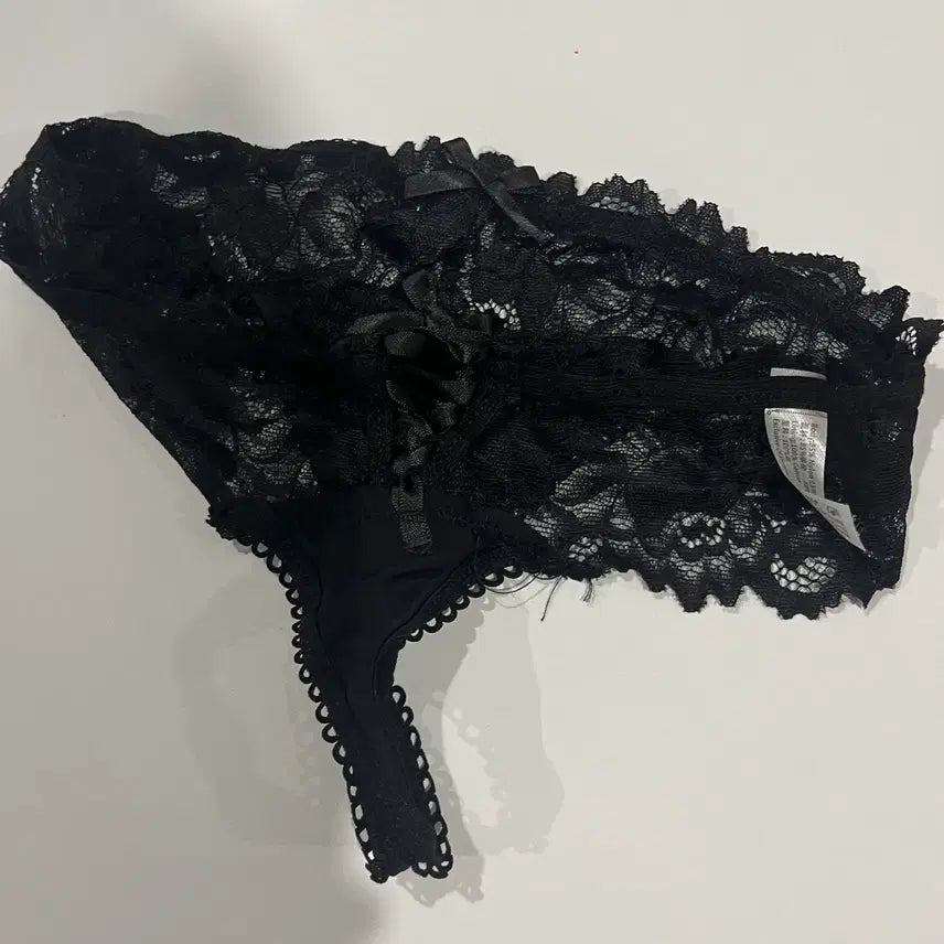 [BUNJANG] Black Lace T-Panty / 레이스 검정T팬티(중고)