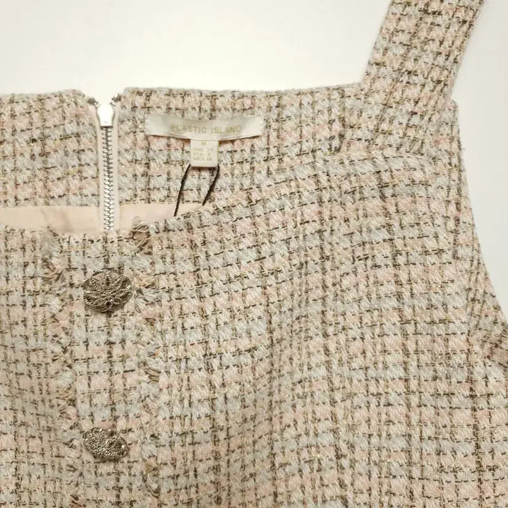 [BUNJANG] Plastic Island Tweed Bustier Top M / 플라스틱 아일랜드 트위드 크롭 뷔스티에 M