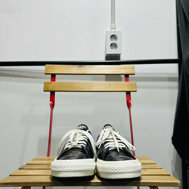 [SOLD OUT] 270) 컨버스 운동화 남성 남자 신발 원스타 블랙 레더 스니커즈