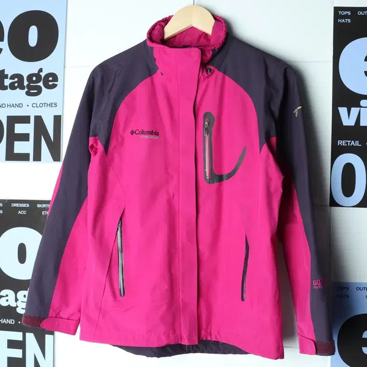 [BUNJANG] Columbia Gore-Tex Full-Zip Windbreaker Jacket Pink / W(S-M) 컬럼비아 집업 바람막이 점퍼자켓 고어텍스 핑크-7578