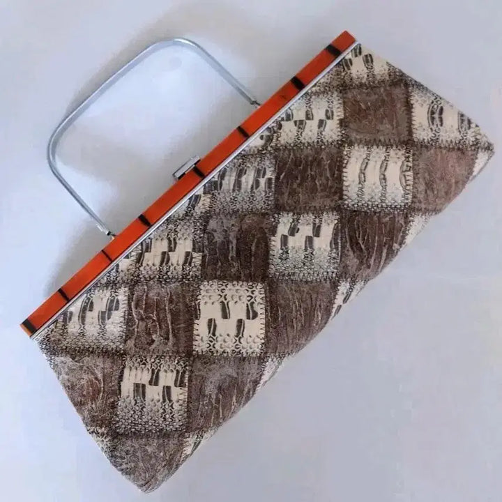 [BUNJANG] Handmade Real Python Frame Tote Bag / Clutch / 리얼 파이톤 토트백/클러치