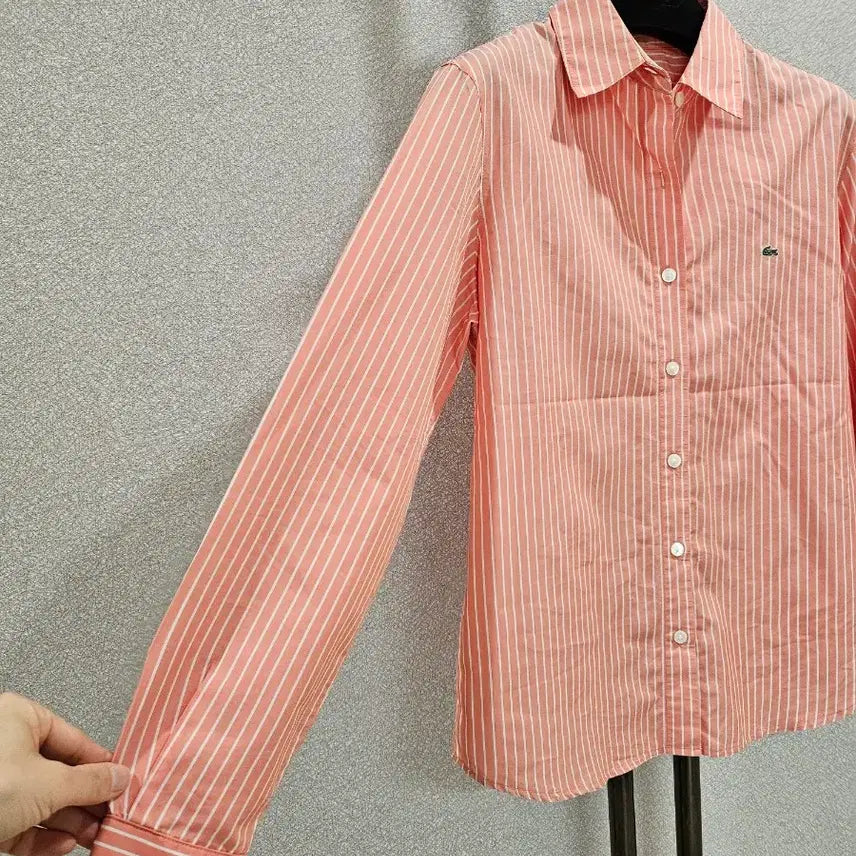 [BUNJANG] Lacoste Striped Shirt Orange Tone / 라코스테