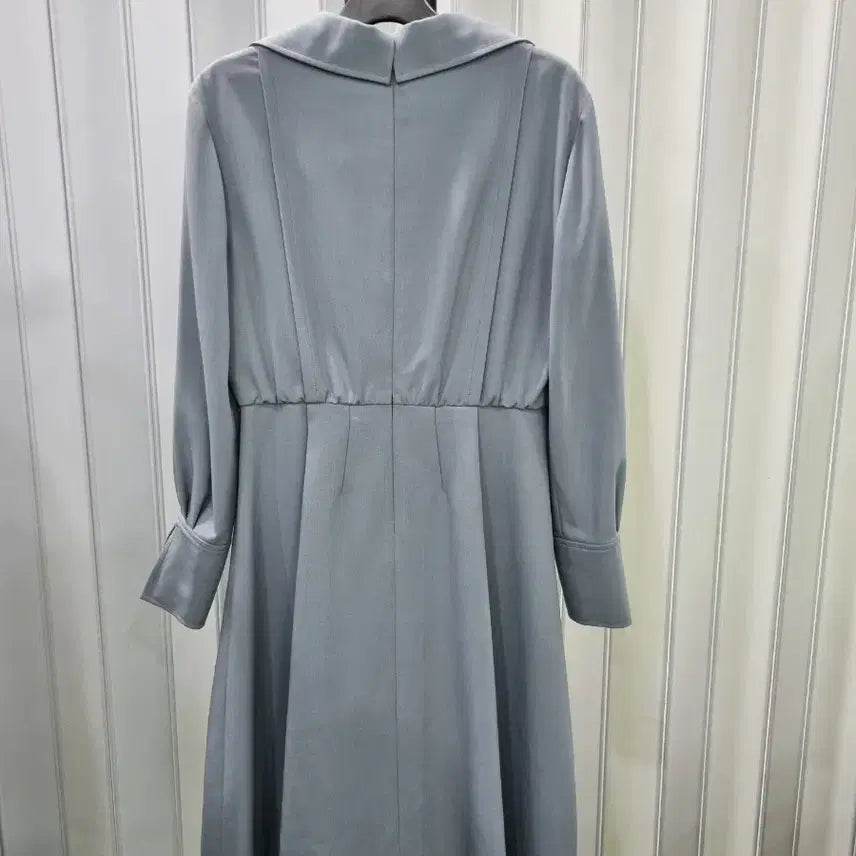 [BUNJANG] DeWL Blue-Gray Collared Midi Dress / DeWL 블루그레이 칼라넥 원피스