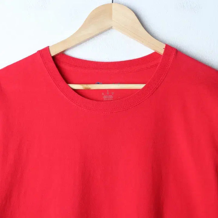 [BUNJANG] Champion Plain Red T-Shirt Big Size Old School / (L-2XL) 챔피온 반팔 티셔츠 빅사이즈 무지 레드 올드스쿨-7580