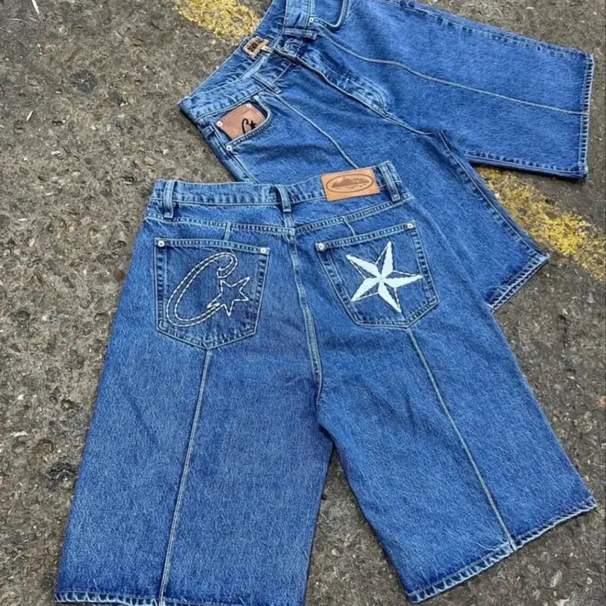[BUNJANG] CORTESIZ Star Denim Bermuda Shorts / (새상품) 코르테이즈 데님 버뮤다 팬츠 반바지