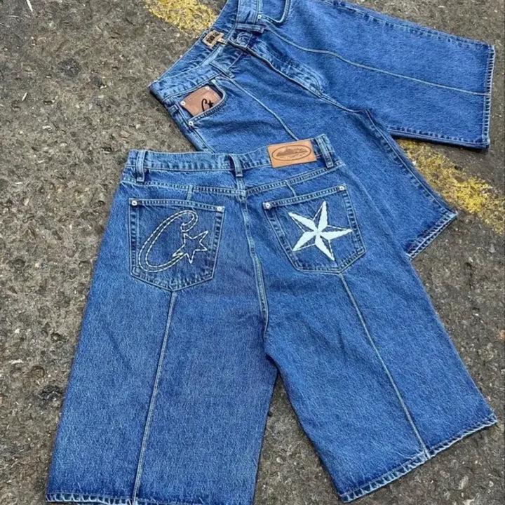 [BUNJANG] CORTESIZ Star Denim Bermuda Shorts / (새상품) 코르테이즈 데님 버뮤다 팬츠 반바지
