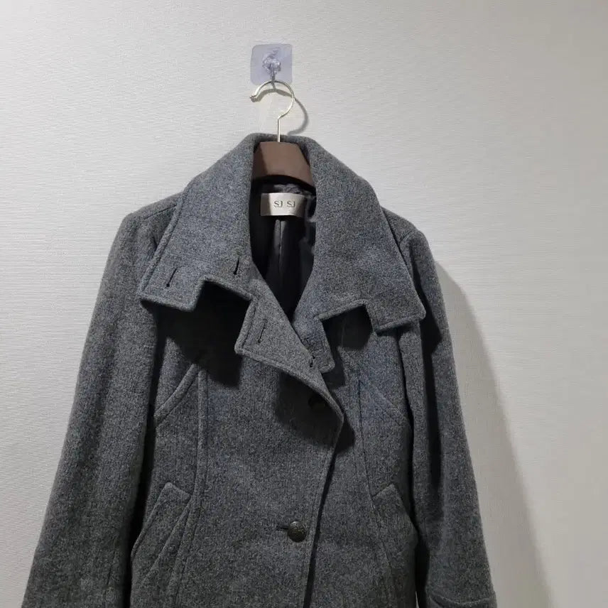 [BUNJANG] SJSJ Wool Blend Coat / 한섬 SJSJ 그레이 울 코트