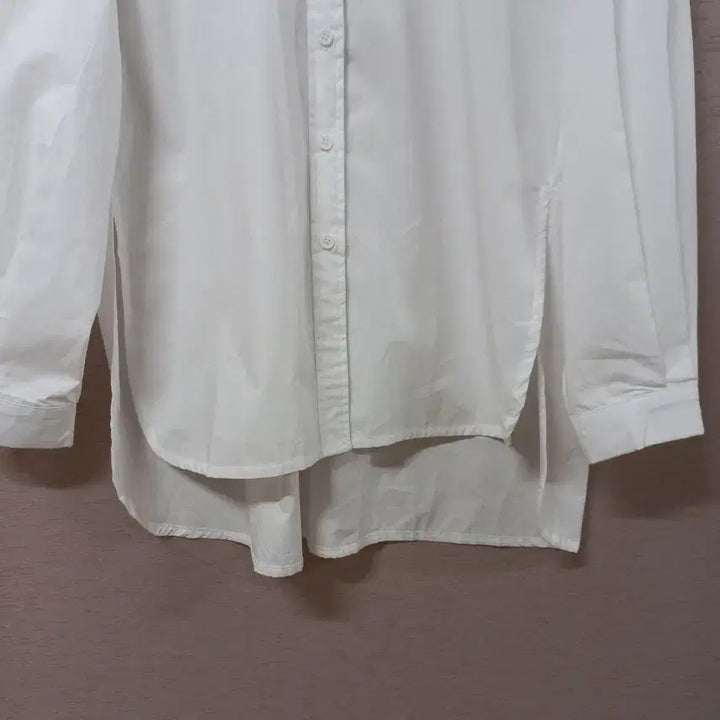 [BUNJANG] White Unbalance Side Slit Shirt / B5-7/화이트 언블란스 옆트임 셔츠 여성