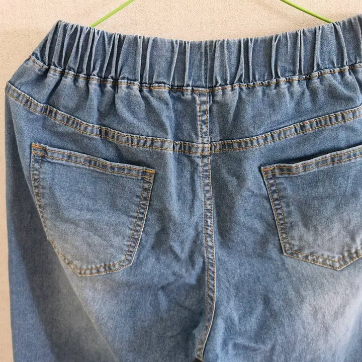 [BUNJANG] Summer Banding Denim Wide Pants / *새상품* 여름 밴딩 데님 와이드 팬츠