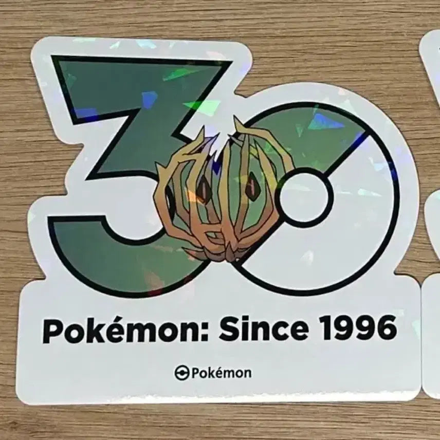 [BUNJANG] Pokemon 30th Anniversary Logo Sticker (Graphite/White) / [포켓몬 30주년 기념 로고 스티커]그푸리, 공푸리