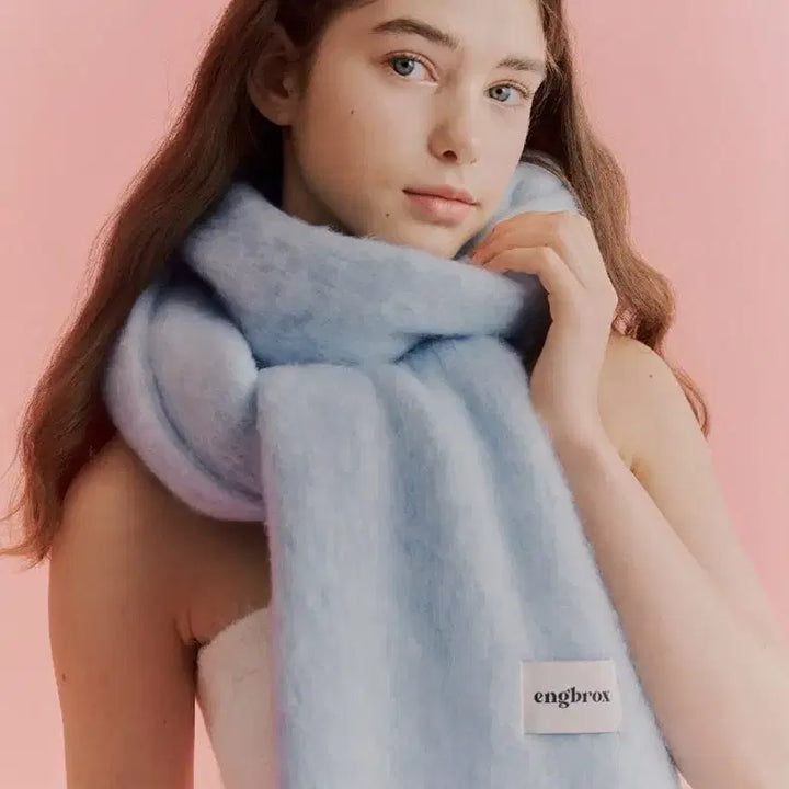 [BUNJANG] Engbrox Angora Muffler (Sky Blue) / engbrox 앙고라 머플러 하늘색 카리나머플러 목도리