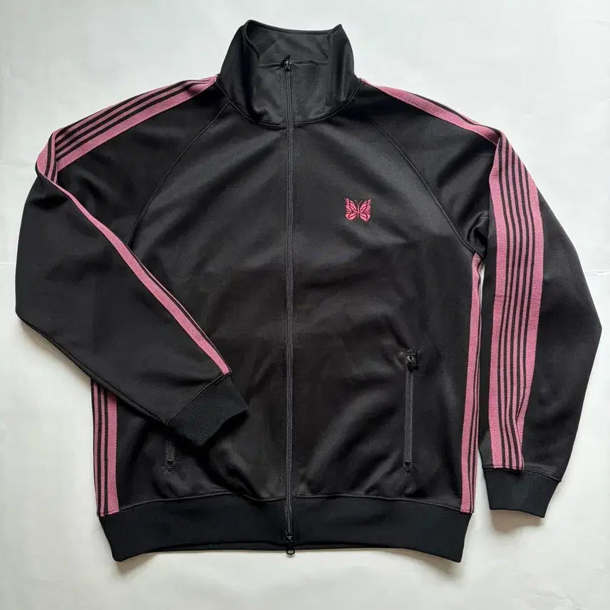 [BUNJANG] Needles Track Jacket - Black/ Pink / 니들스 트랙자켓