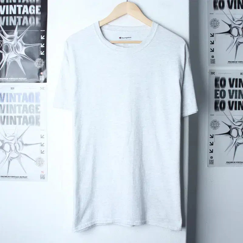 [BUNJANG] Champion Basic T-Shirt Melange / (L-XL) 챔피온 반팔 티셔츠 멜란지 무지 올드스쿨-75A1