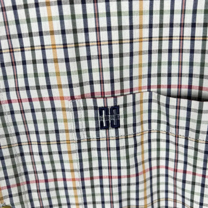[BUNJANG] Daks Oversized Fit Check Pattern Short Sleeve Shirt / 닥스 오버핏 체크 반팔 셔츠 남방 빈티지 남100 L 라덴 빈티지