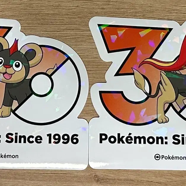 [BUNJANG] Pokemon 30th Anniversary Logo Sticker Set: Torchic &amp; Blaziken / [포켓몬 30주년 기념 로고 스티커]레오꼬, 화염레오