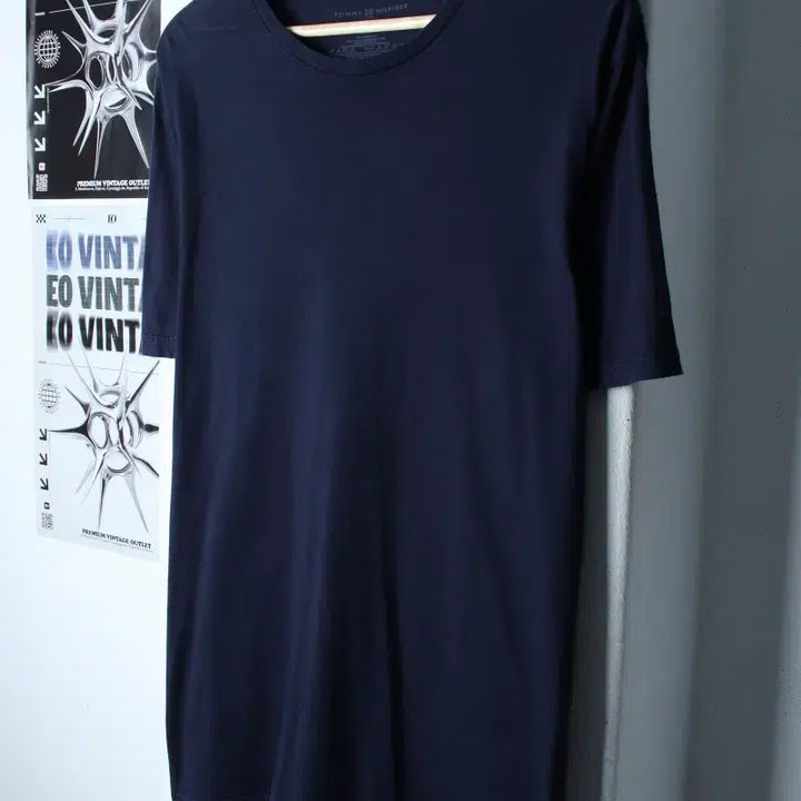 [BUNJANG] Tommy Hilfiger Basic T-Shirt Navy / (L-XL) 타미힐피거 반팔 티셔츠 네이비 무지 기본-75A7