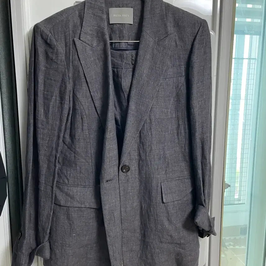 [BUNJANG] Reticella Linen Jacket Shorts Set / 레티첼라 린넨자켓쇼츠 세트 1회착용