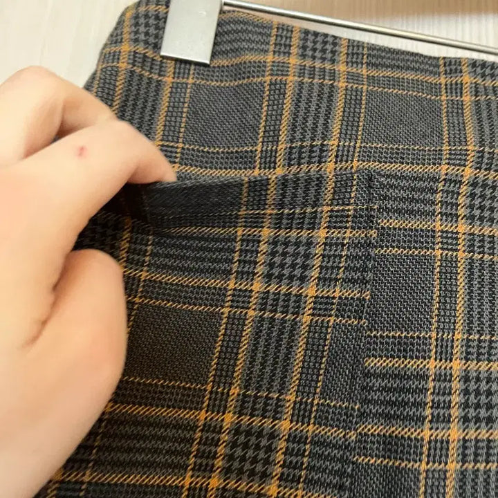 [BUNJANG] One Size Check Wrap Skirt (Brown/Khaki) / 프리싸이즈 체크 랩 스커트 (브라운/카키)