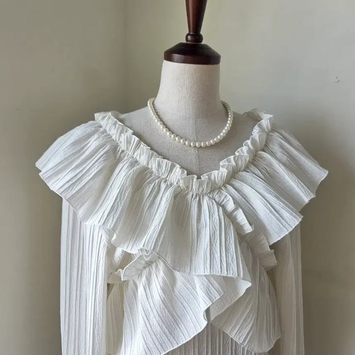 [BUNJANG] Frill Shirring Blouse / 프릴 셔링 블라우스