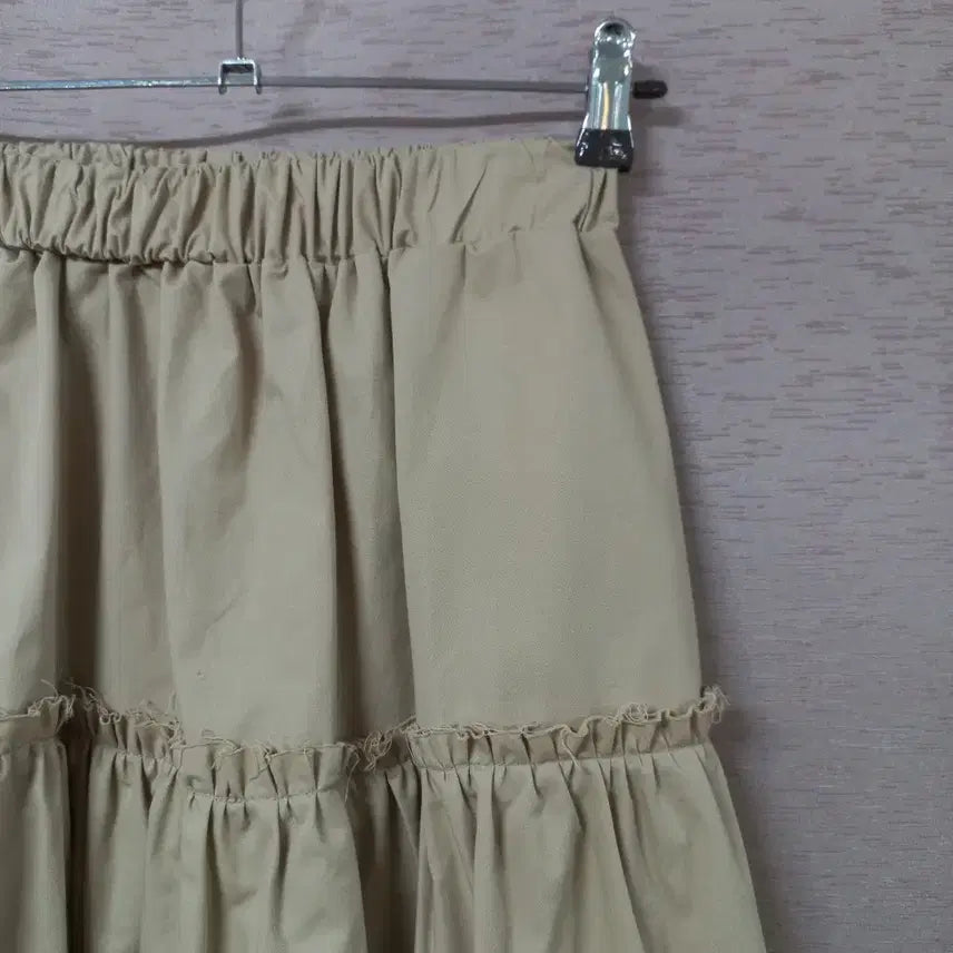 [BUNJANG] Beige Banding Long Skirt / B5-7/베이지 밴딩 롱스커트 여성