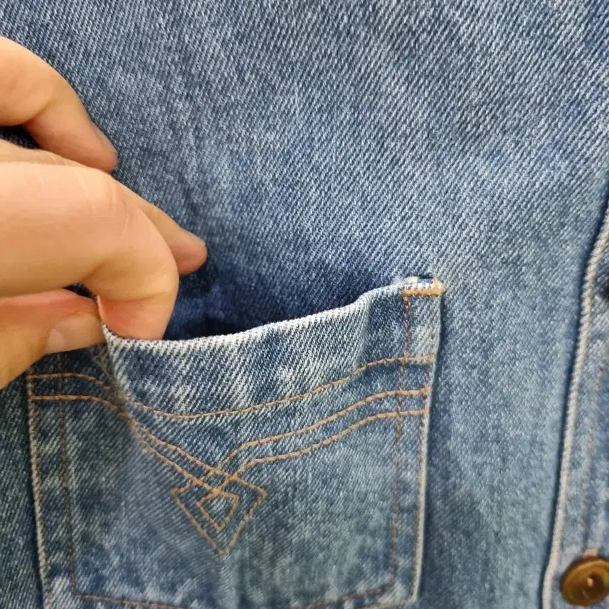 [BUNJANG] Blue Denim Vest Button Vest / 청 데님 조끼 여성용 단추 베스트