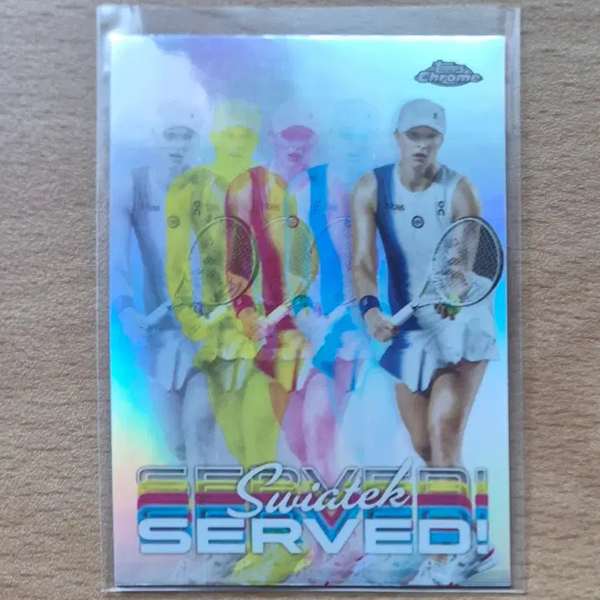 [BUNJANG] 2024 Topps Chrome Tennis Iga Swiatek Servead Insert Card / 2024 탑스크롬 테니스 이가 시비옹테크 서브드 인서트카드 판매합니다.