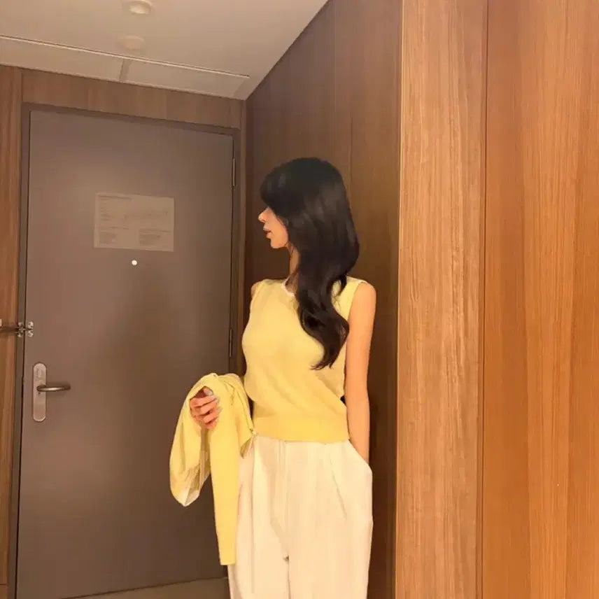 [BUNJANG] Sleeveless Top and Cardigan Set / 나시+가디건set